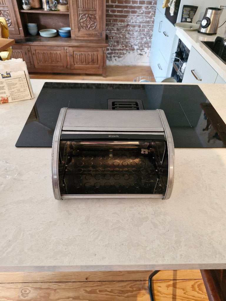 Brabantia brood trommel zilver, Ophalen, Zilver, Zo goed als nieuw, Metaal