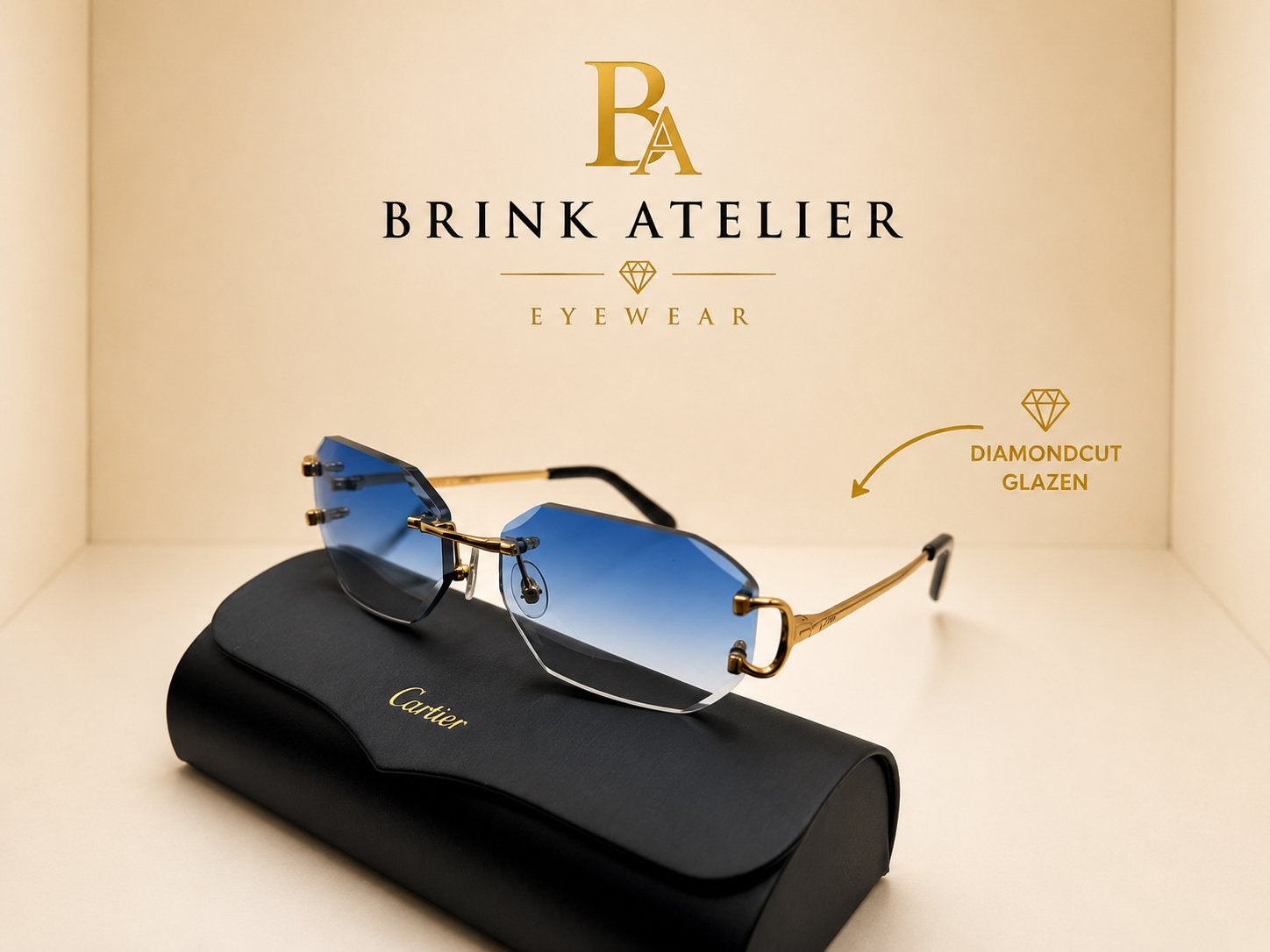 Cartier Bril Piccadilly Diamond Cut WK Special | OP=OP, Ophalen of Verzenden, Zo goed als nieuw, Bril, Overige merken