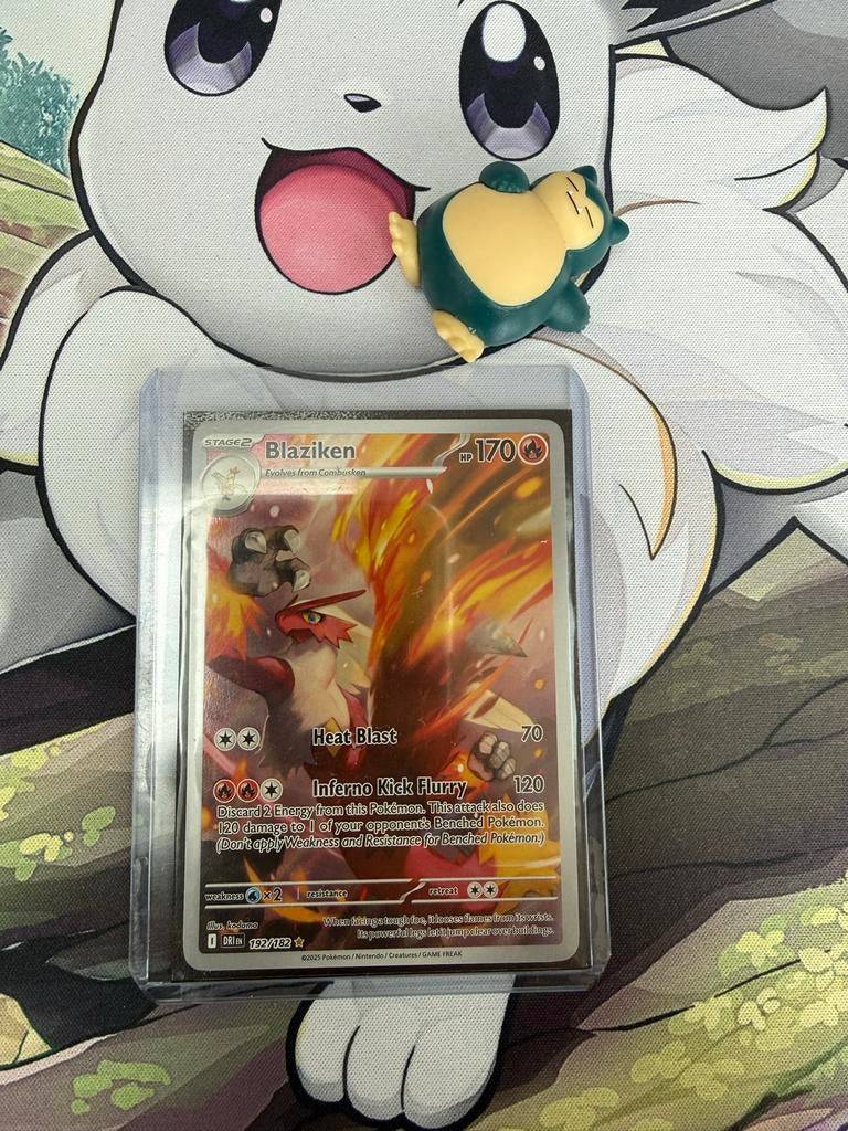 Blaziken Pokémon kaart - Destined Rivals, Ophalen of Verzenden, Zo goed als nieuw, Losse kaart