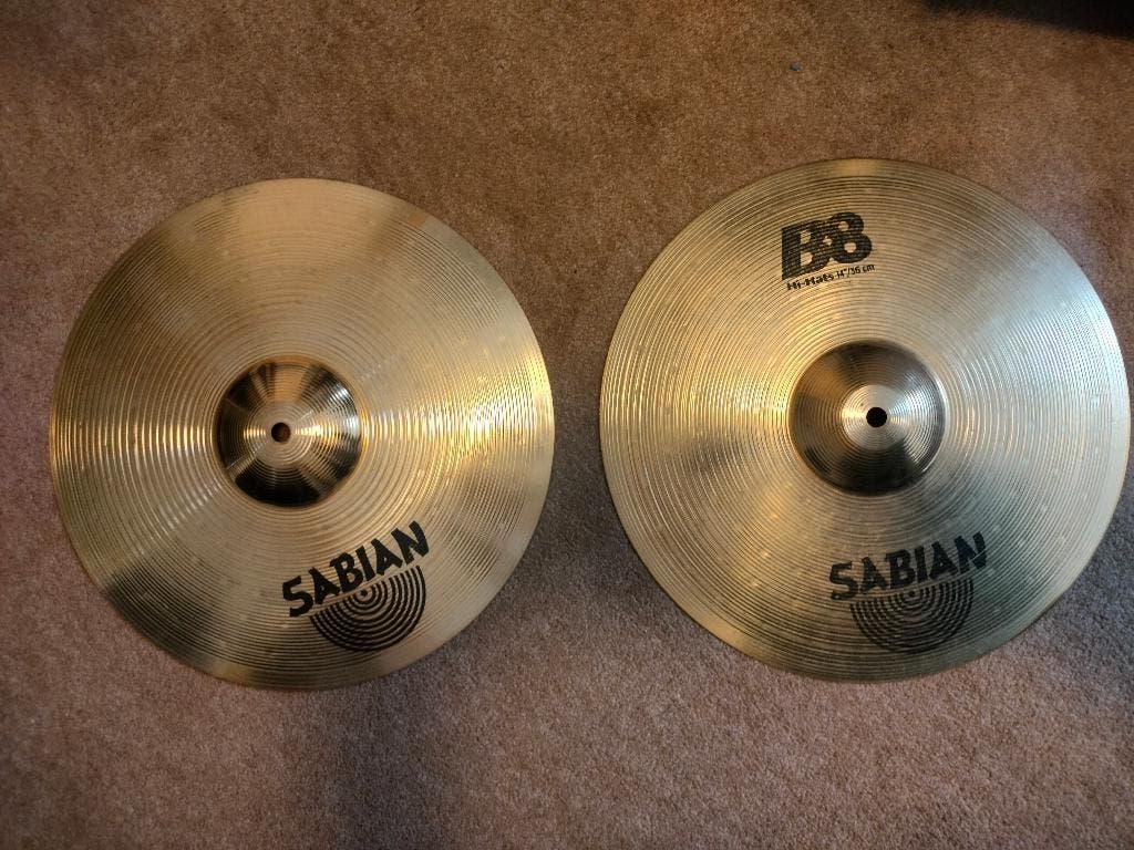 Sabian B8 hihat set 14", Muziek en Instrumenten, Drumstellen en Slagwerk, Ophalen of Verzenden, Gebruikt, Overige merken