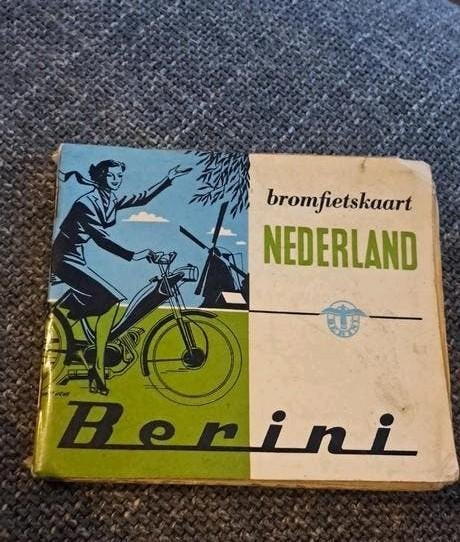 Berini Bromfietskaart Nederland met instructieboekje, Ophalen of Verzenden