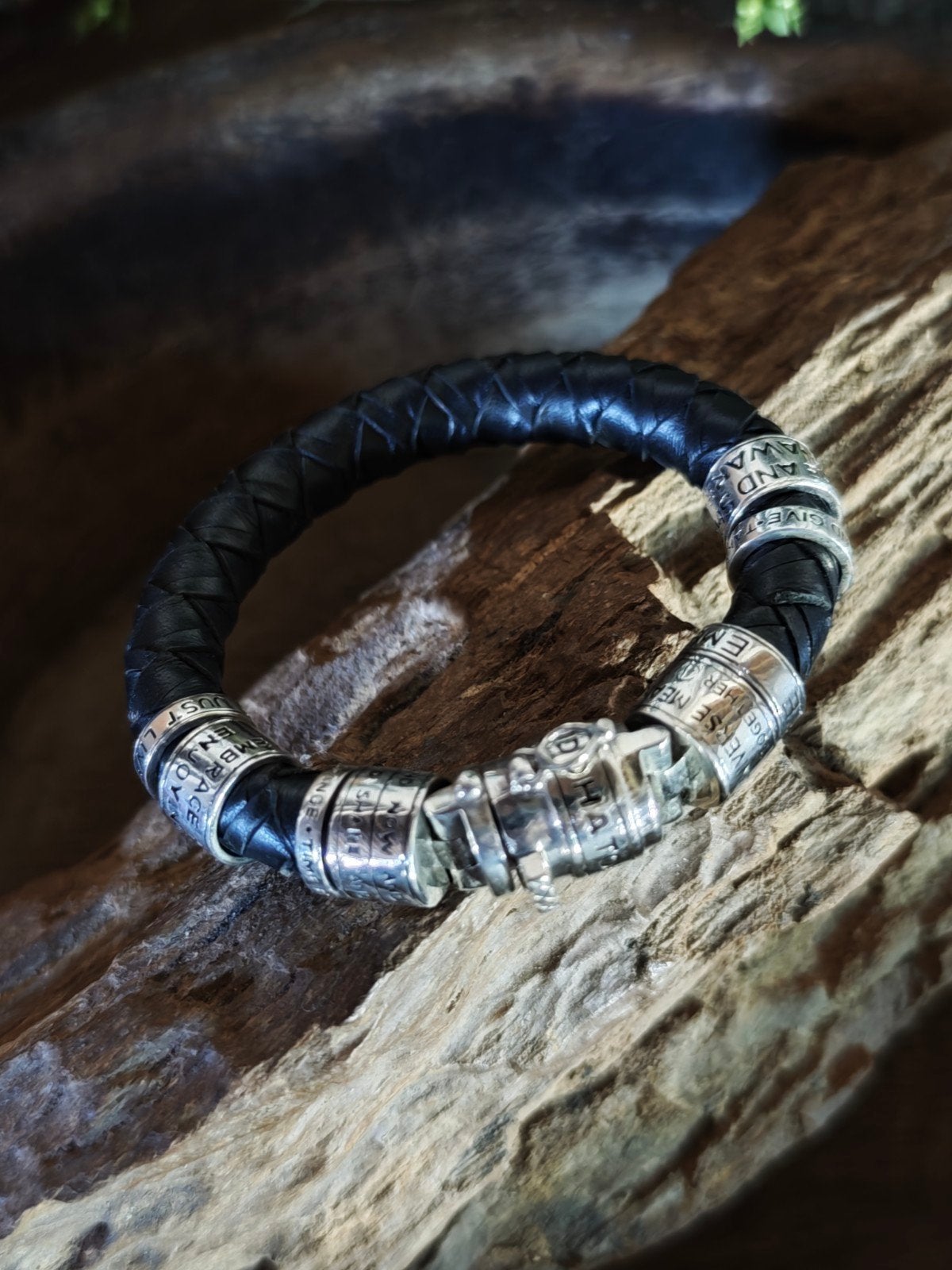 Buddha to Buddha Margreth armband Zilver Leer, Ophalen of Verzenden, Zo goed als nieuw, Zwart, Leer