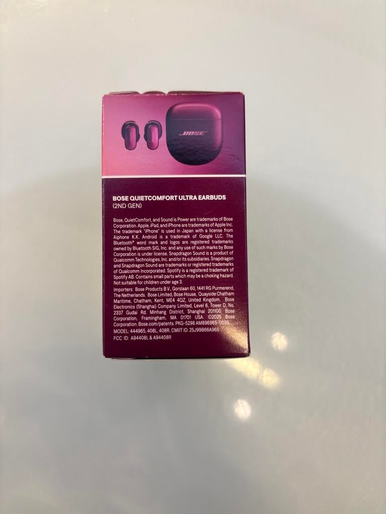 Bose QC Earbuds II Wijnrood - Top Geluid & ANC, Ophalen of Verzenden, Nieuw, Overige merken, Draadloos