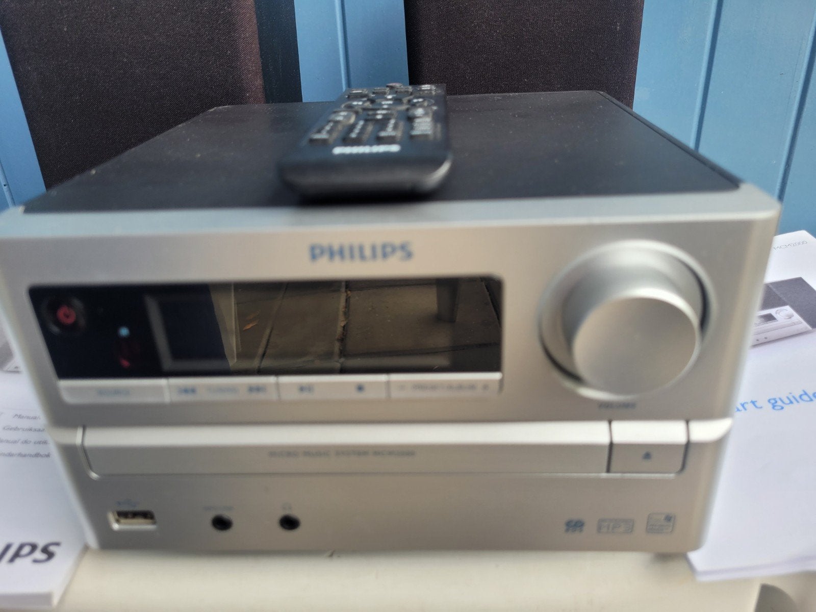 Philips Stereo Boekenplank stereo set., Ophalen, Zo goed als nieuw, Minder dan 60 watt, Overige merken
