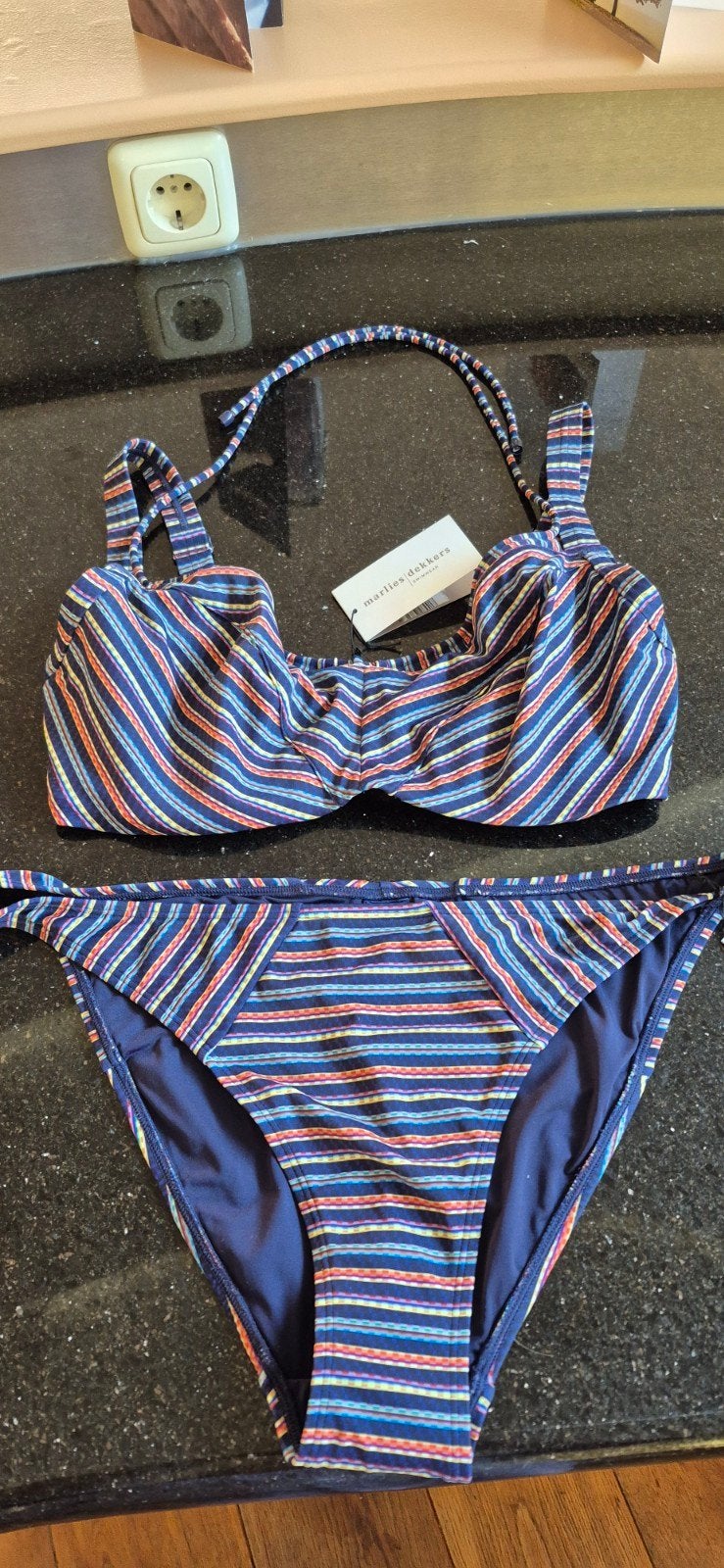 Marlies Dekkers bikini set C75/80 met verstelbare slip M-XL, Ophalen of Verzenden, Zo goed als nieuw, Bikini, Marlies Dekkers