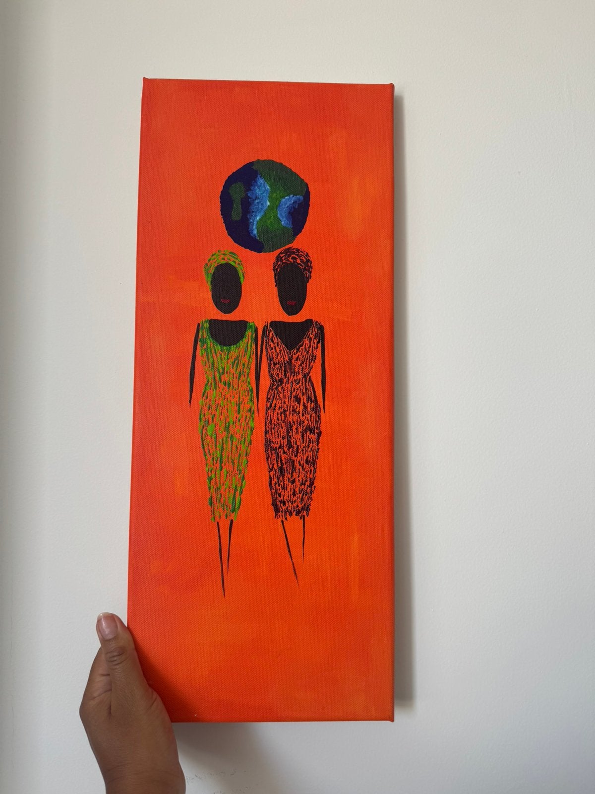 Schilderij oranje, Antiek en Kunst, Kunst | Schilderijen | Abstract, Ophalen of Verzenden