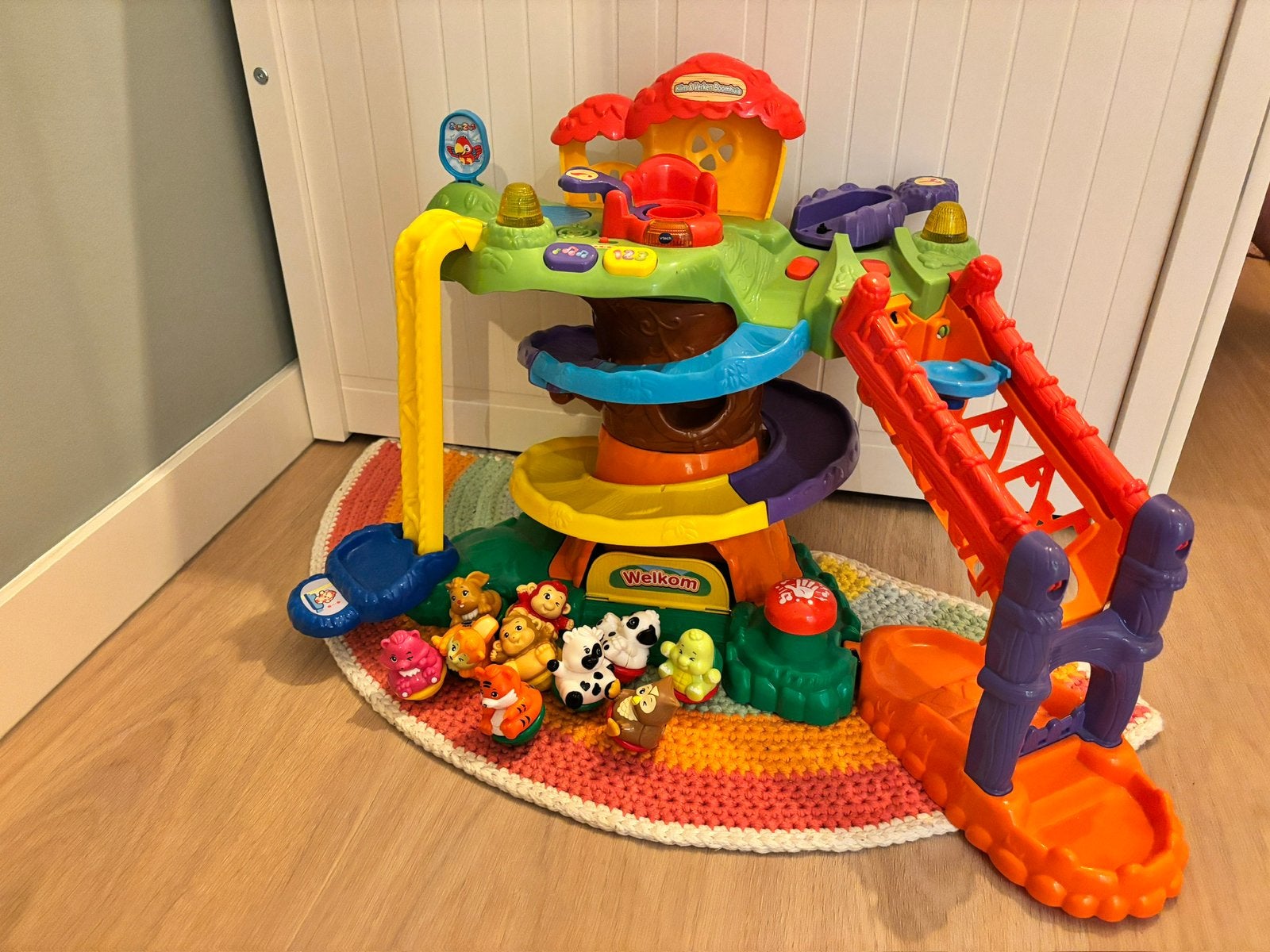 VTech ZoomiZooz Klim & Verken Boomhuis met 10 dieren, Kinderen en Baby's, Ophalen, Gebruikt