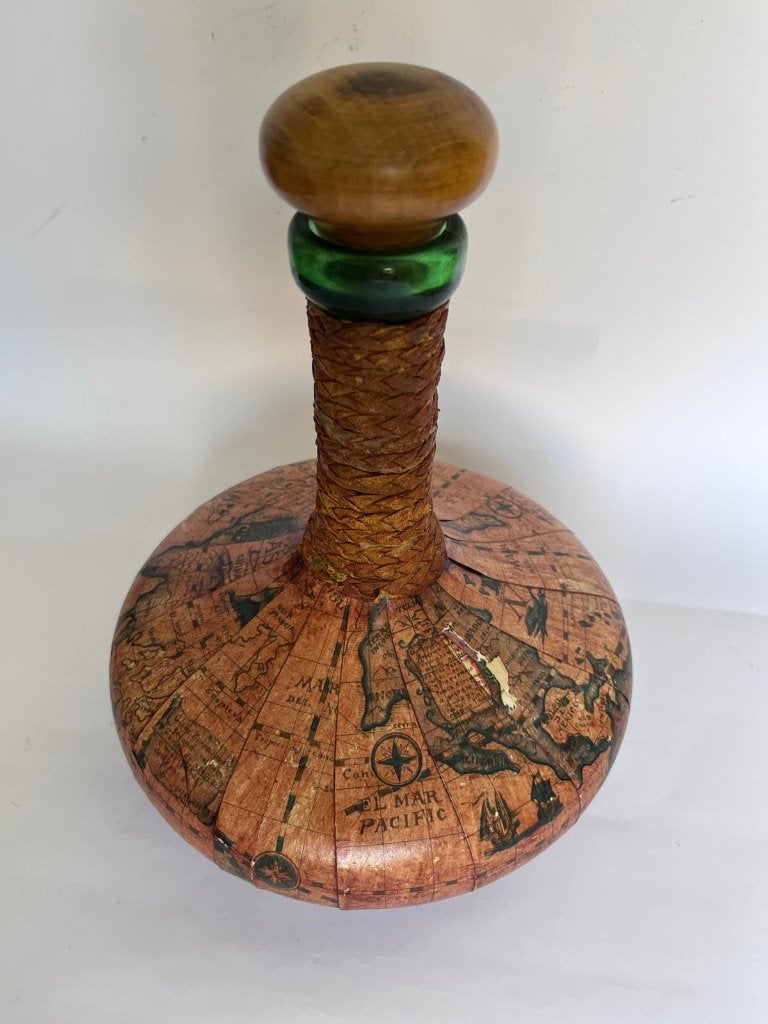 Vintage Wereldkaart Karaf, Antiek en Kunst, Ophalen of Verzenden