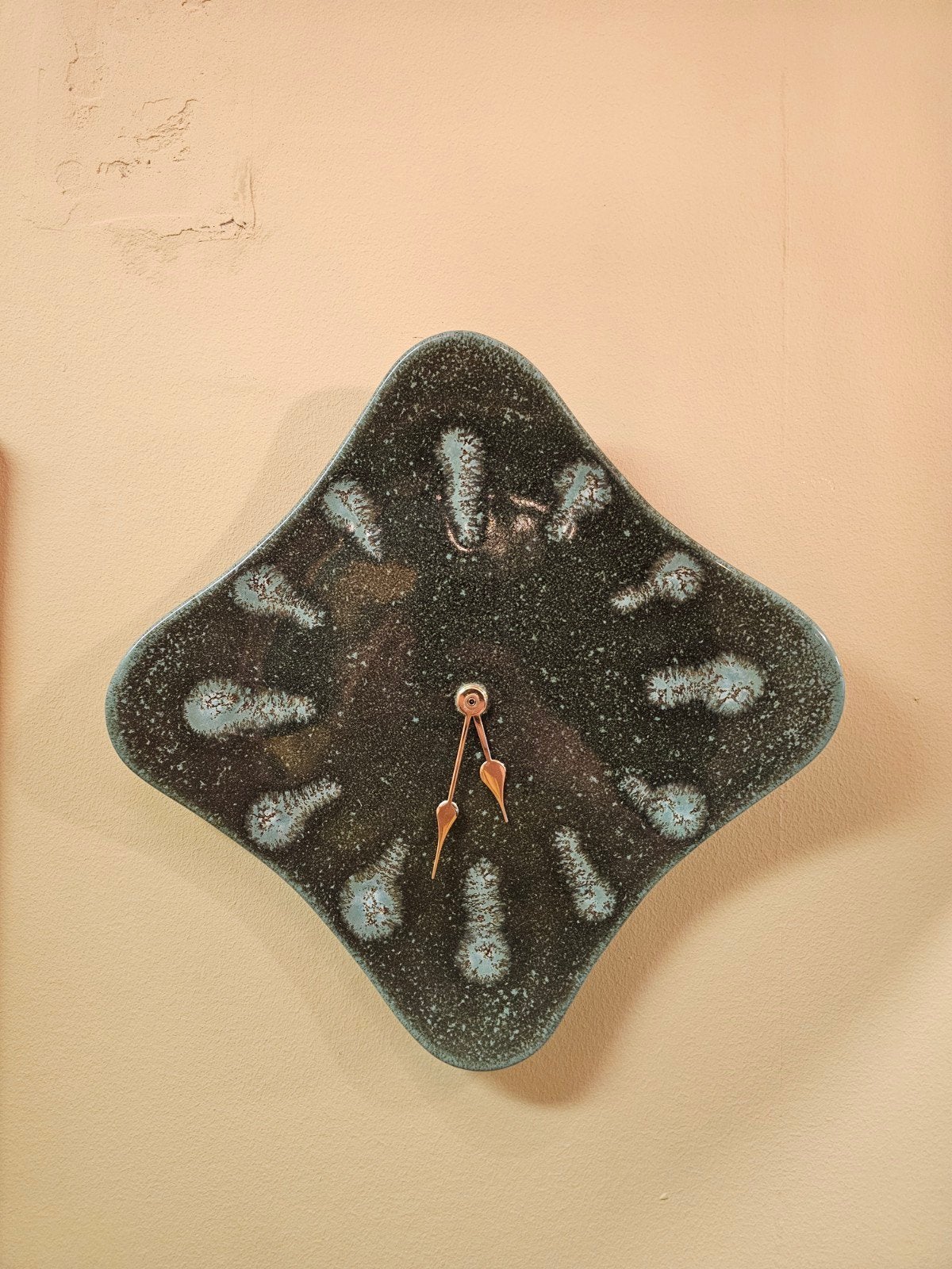 Vintage Silberdistel Keramische Keramiek Wandklok Klok, Antiek en Kunst, Ophalen of Verzenden