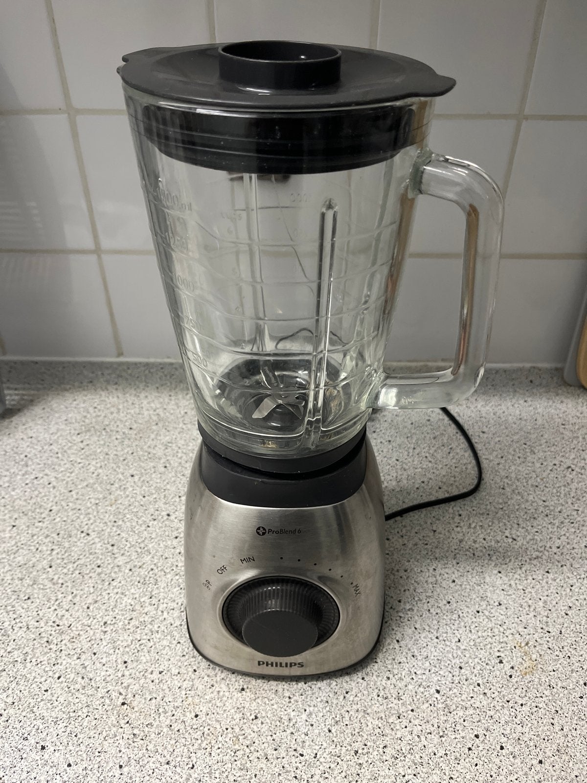 Philips ProBlend 6 Blender - Glas gebarsten, wel werkend, Ophalen, Gebruikt, Blender