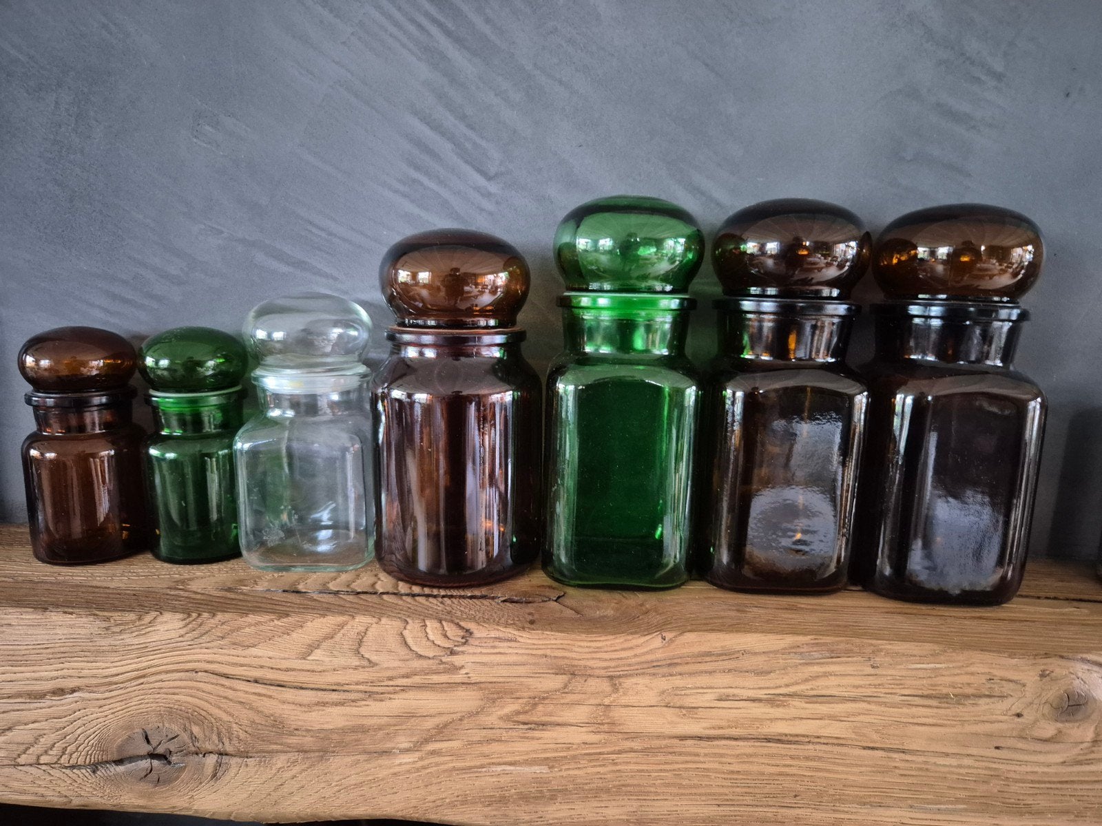 7 stopflessen retro jaren 70, Ophalen of Verzenden, Huis en Inrichting