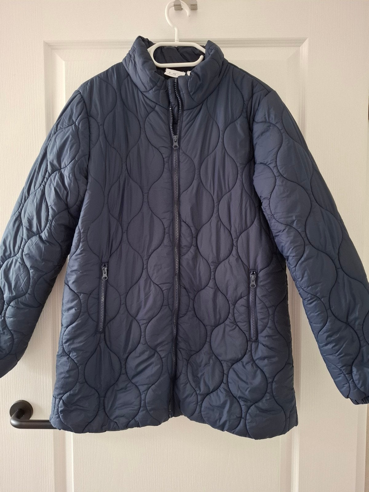 Donkerblauwe gewatteerde jas - UL Fashion, Maat 38/40 (M), Blauw, Ophalen of Verzenden, Zo goed als nieuw