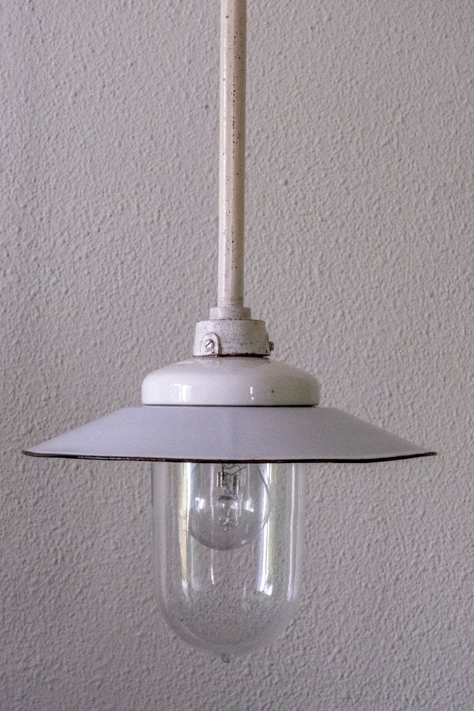 hanglamp met kap, Ophalen, Gebruikt, Glas, E27 (groot)