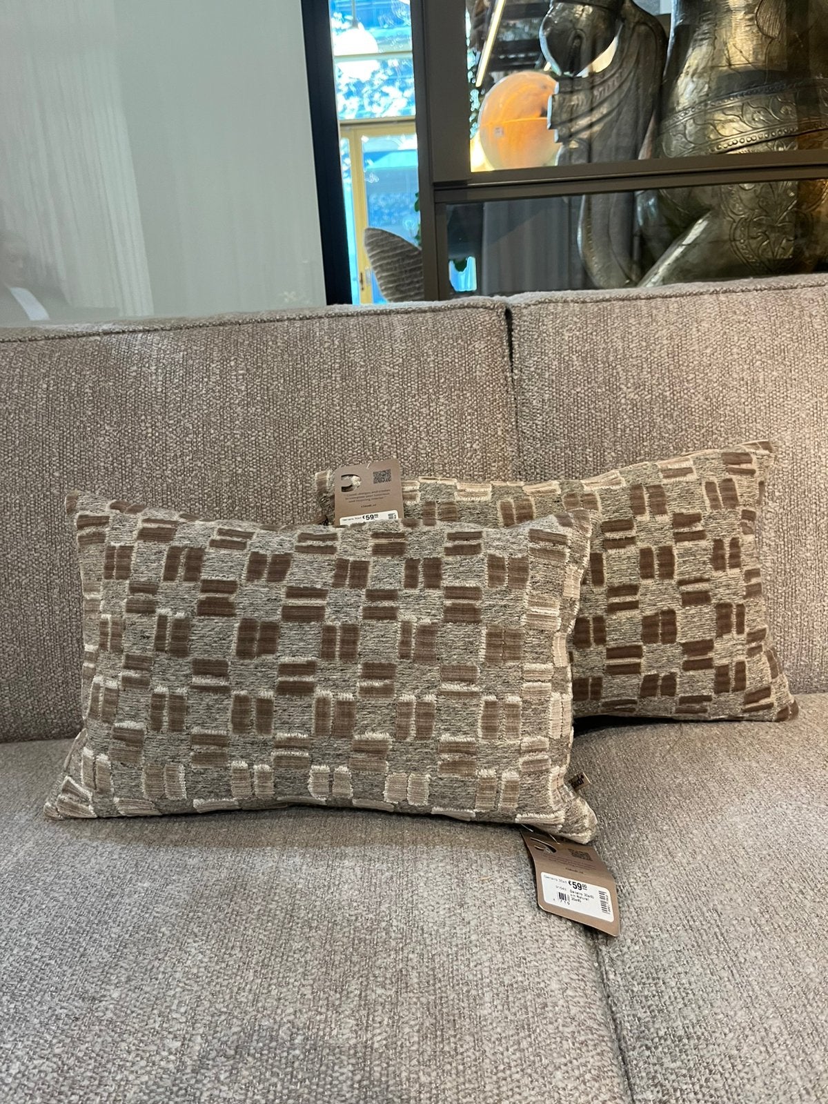 Nieuwe Claudi kussens, Beige, Nieuw, Ophalen of Verzenden, Sierkussen