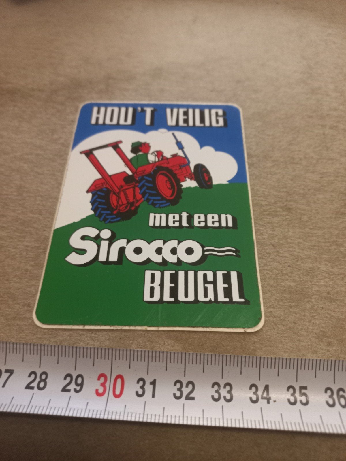 Vintage Sirocco Beugel Sticker - Houd 't Veilig, Ophalen of Verzenden, Gebruikt