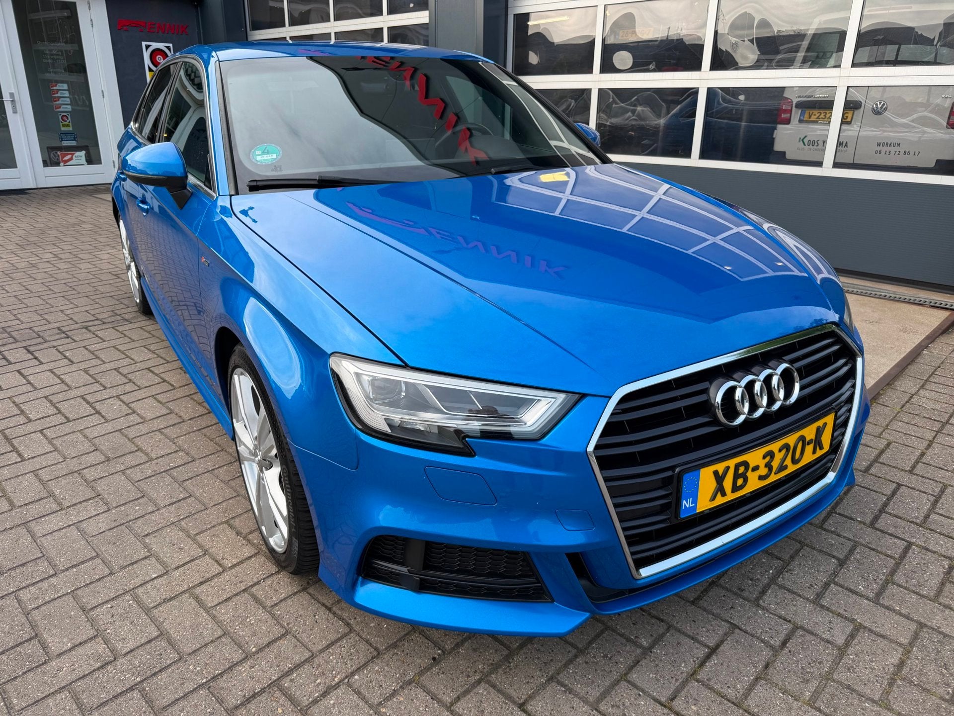 Audi A3 Sportback 1.0 TFSI Sport S Line Edition, Auto's, Audi, Gebruikt, Automatische klimaatregeling, Blauw, Origineel Nederlands