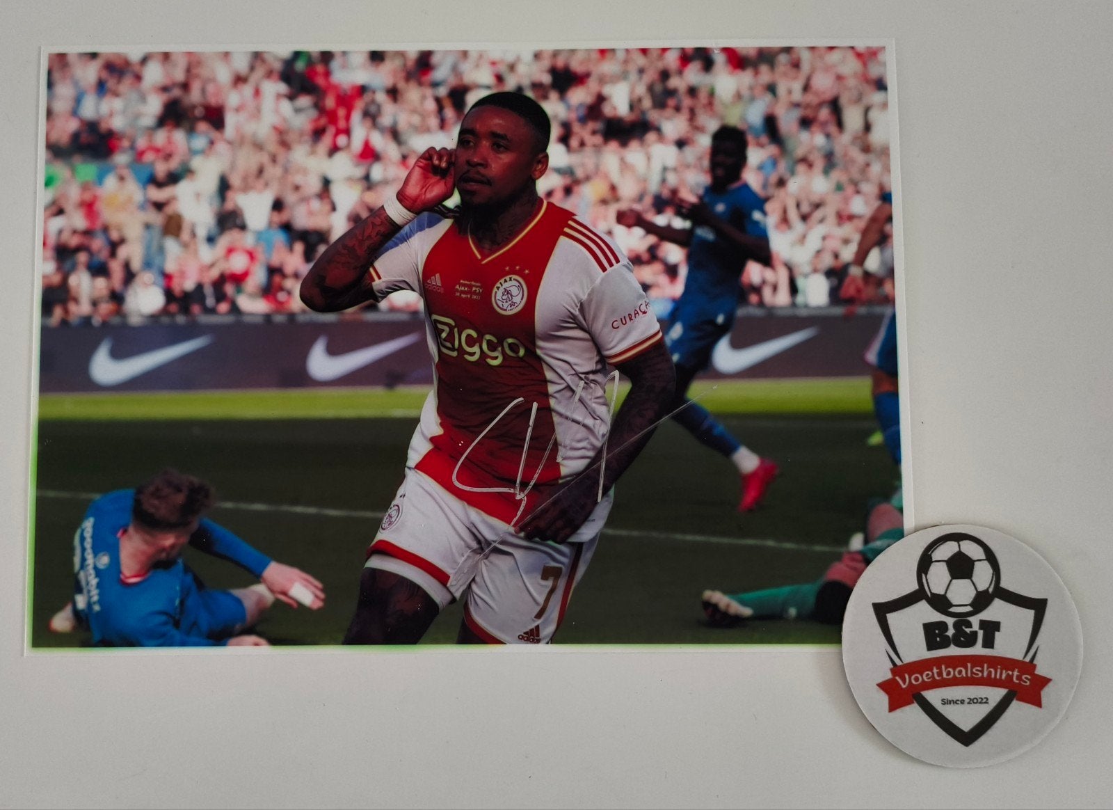 Gesigneerde foto Steven Bergwijn (Ajax), Verzenden, Onbekend, Zo goed als nieuw, Onbekend