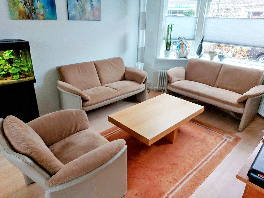 Leolux Evidence Catalpa set 2 banken en stoel, Ophalen, 150 tot 200 cm, Tweepersoons, 75 tot 100 cm