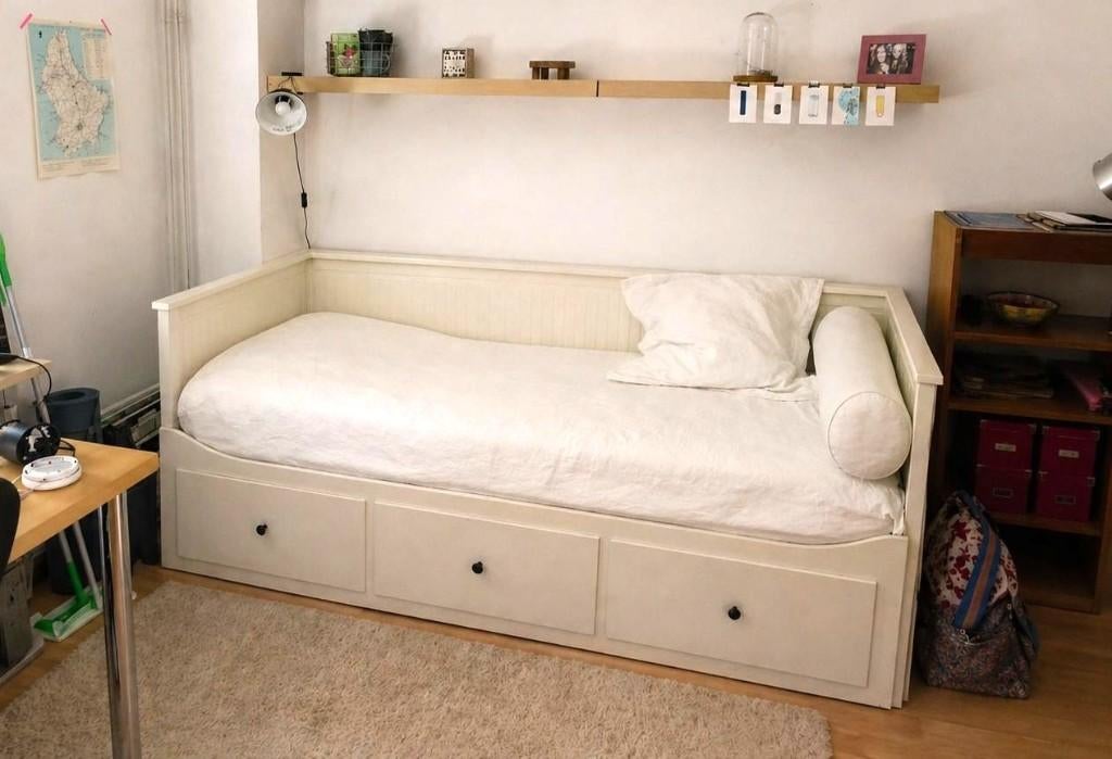 Hemes bed IKEA, Huis en Inrichting, Slaapkamer | Bedden, Ophalen, Eenpersoons, Wit, Zo goed als nieuw