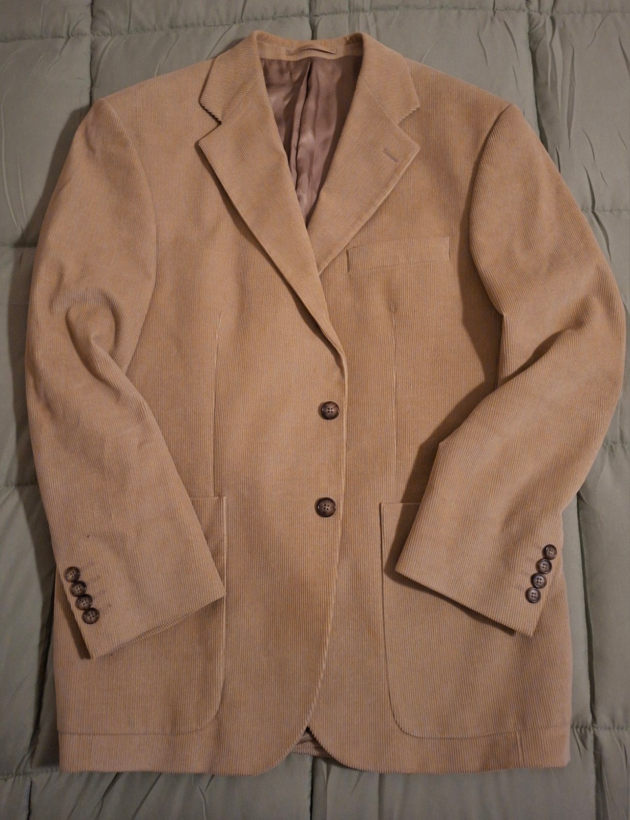 Stijlvol Beige Corduroy Colbert - Maat L, Kleding | Heren, Kostuums en Colberts, Ophalen, Maat 52/54 (L), Onbekend, Beige