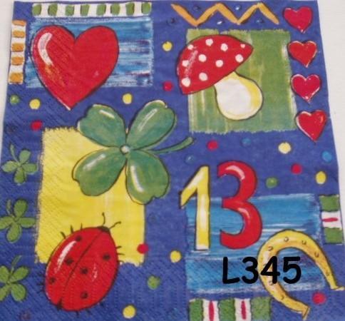 OPRUIMING servetten decoupage * klavertje 4 L345 – 8x, Verzenden, Nieuw