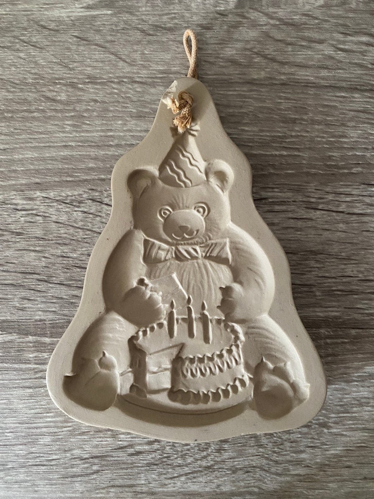 Brown bag cookie art ‘birthday bear’ koekjesmal, Antiek en Kunst, Ophalen of Verzenden