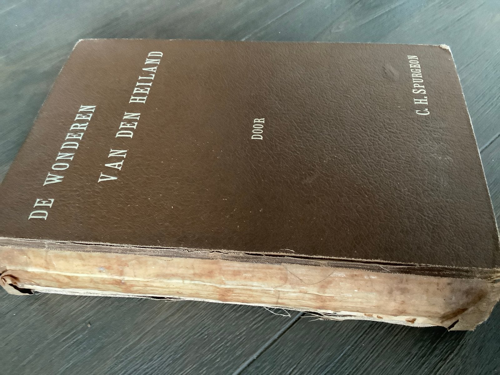 De Wonderen van den Heiland - C.H. Spurgeon (oud boek), Ophalen of Verzenden, Gelezen, Christendom | Protestants