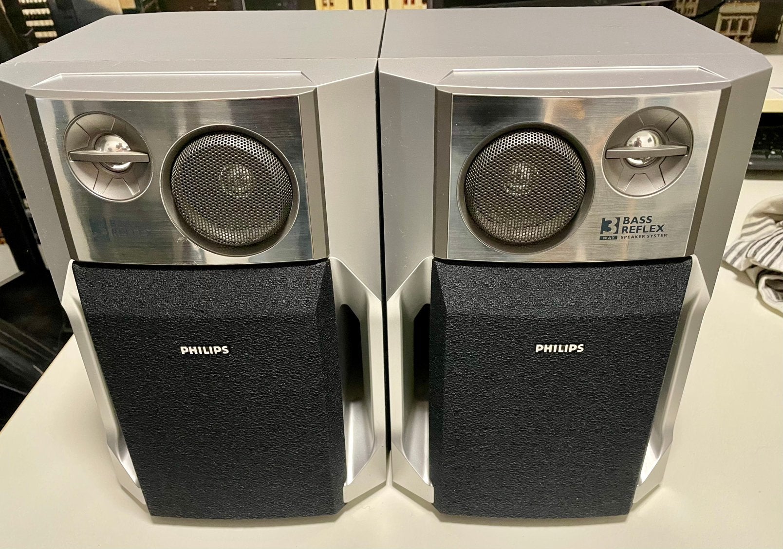 Philips FWB-C380 3-Way Bass Reflex Speakers, Stereo speakers, Philips, Gebruikt, Ophalen of Verzenden