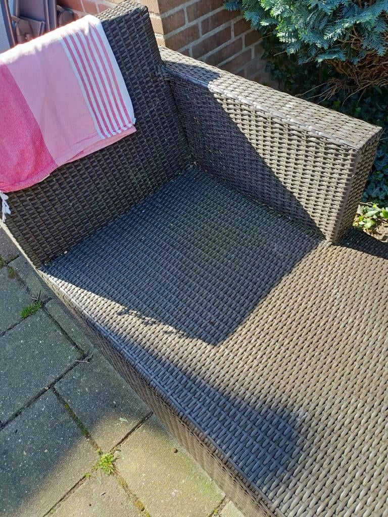 Donkergrijze loungebank., Ophalen, Gebruikt, 2 zitplaatsen