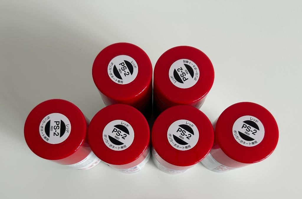 Tamiya PS-2 red spray rc modelbouw, Ophalen of Verzenden, Nieuw, Overige schalen, Onderdeel