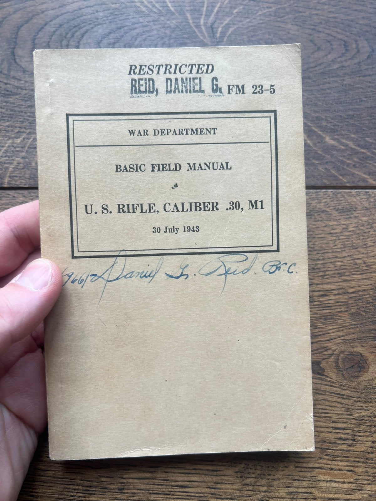 WO2 Amerikaans M1 Garand Rifle techisch voorschrift 1943, Amerika, Verzenden, Boek of Tijdschrift