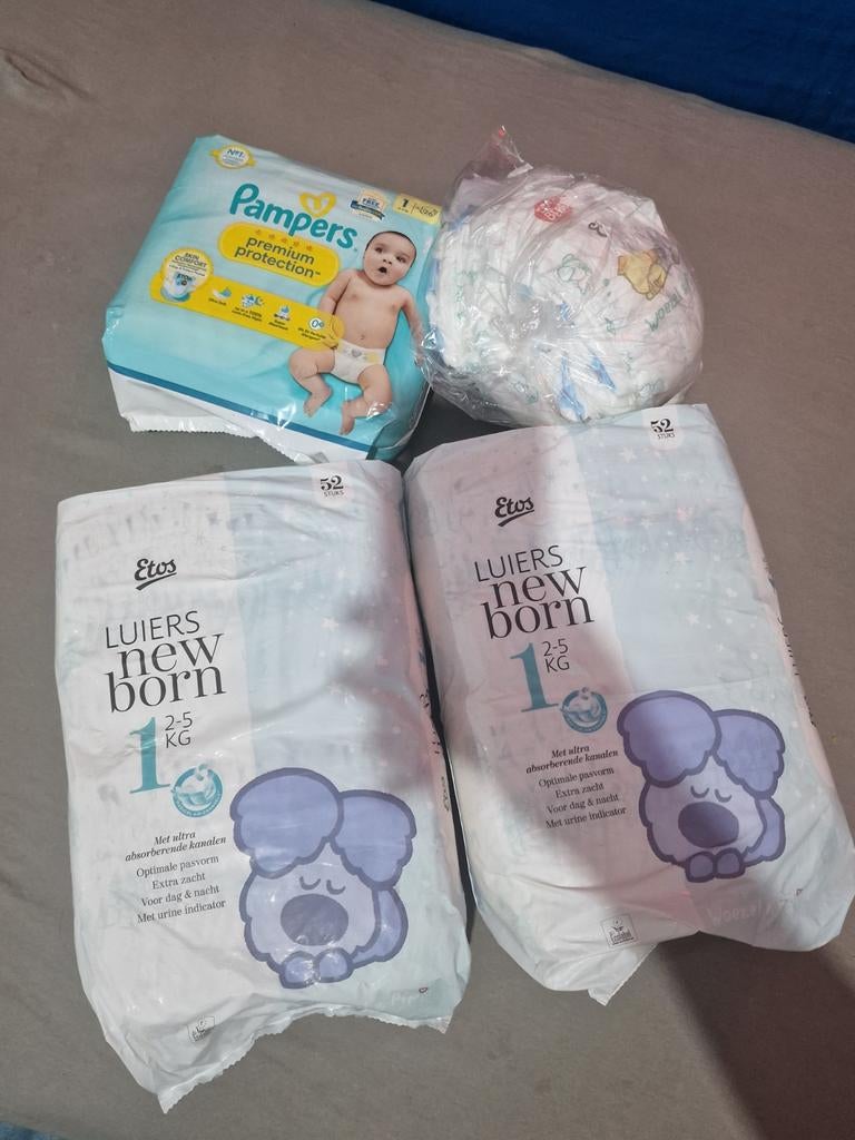 Pampers en Etos luiers newborn maat 1 (2-5 kg), Ophalen, Nieuw