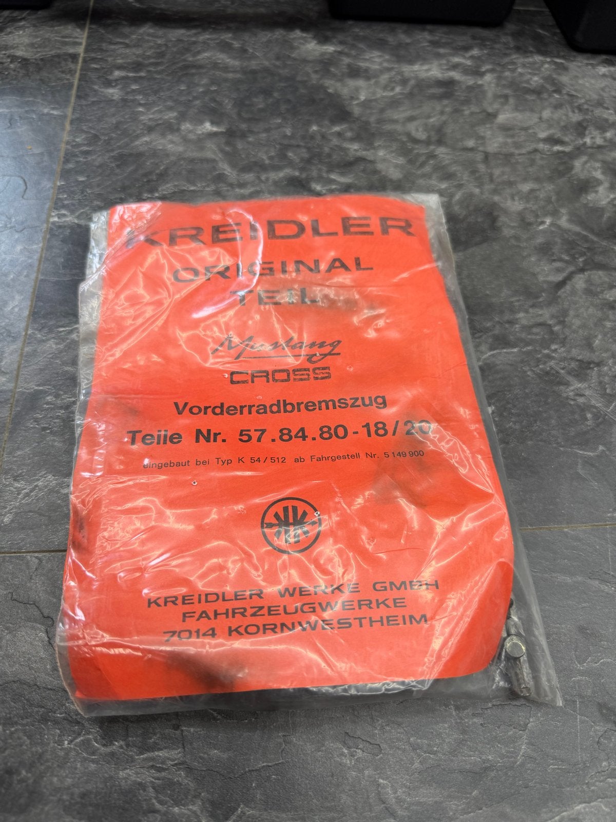 Kreidler voorremkabel 57.84.80 nieuw uit oude voorraad (NOS), Ophalen of Verzenden, Nieuw, Overige typen