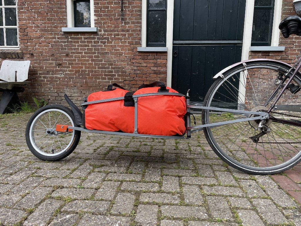 Fietskar aanhanger, Fietsen en Brommers, Fietsaccessoires | Aanhangers en Karren, Ophalen, Zo goed als nieuw, Bagagekar, 80 kg of meer