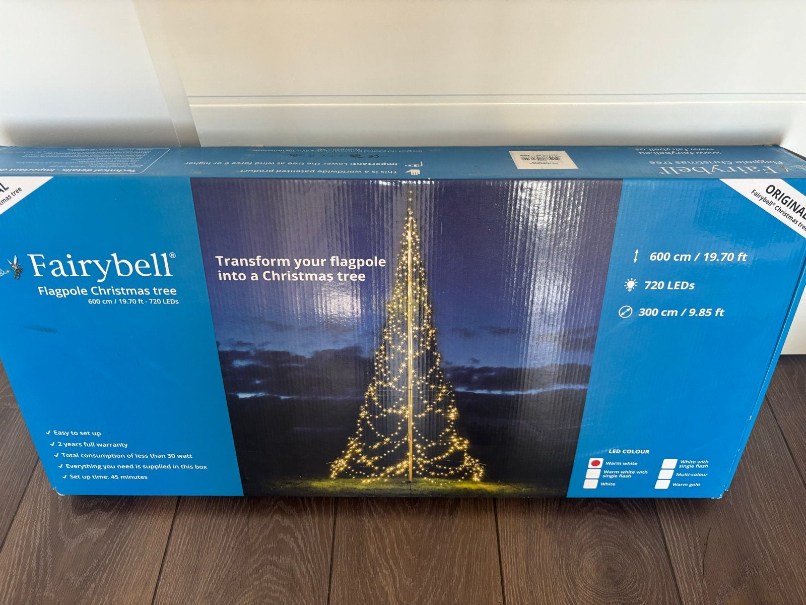 Kerstboom in vlaggenmast, Ophalen, Gebruikt