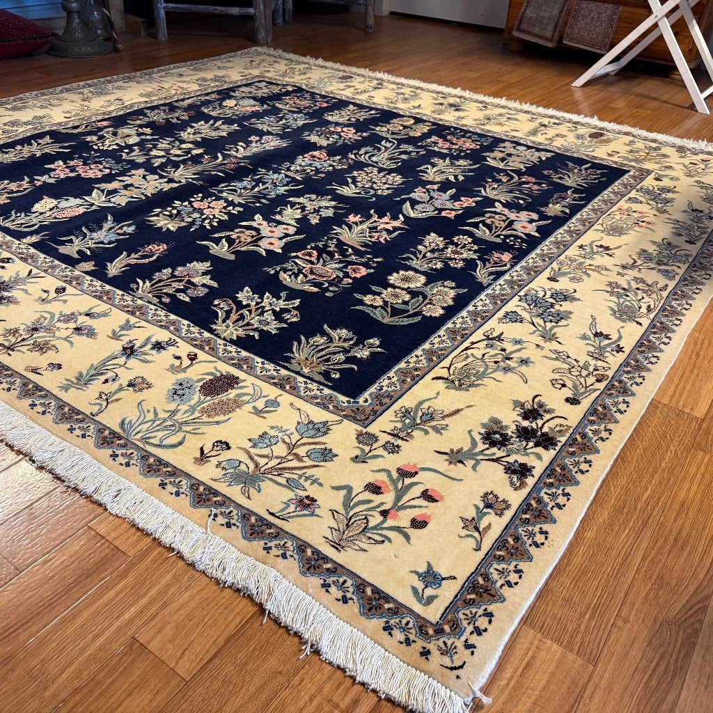 perzisch tapijt nain met zijde – 216 x 204 – Gratis bezorgd, TTM Wonen, Meubels – (Perzische) Tapijten en Woonaccessoires, Taag 63, 2491 CS, Den Haag (Forepark)