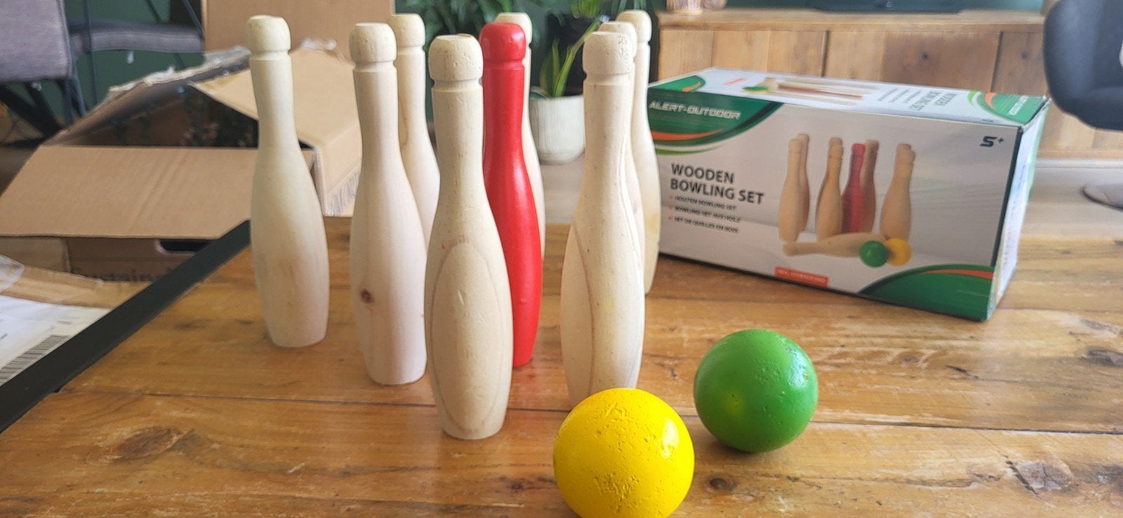 Houten Bowlingset Alert Outdoor met Opbergtas, Kinderen en Baby's, Ophalen of Verzenden