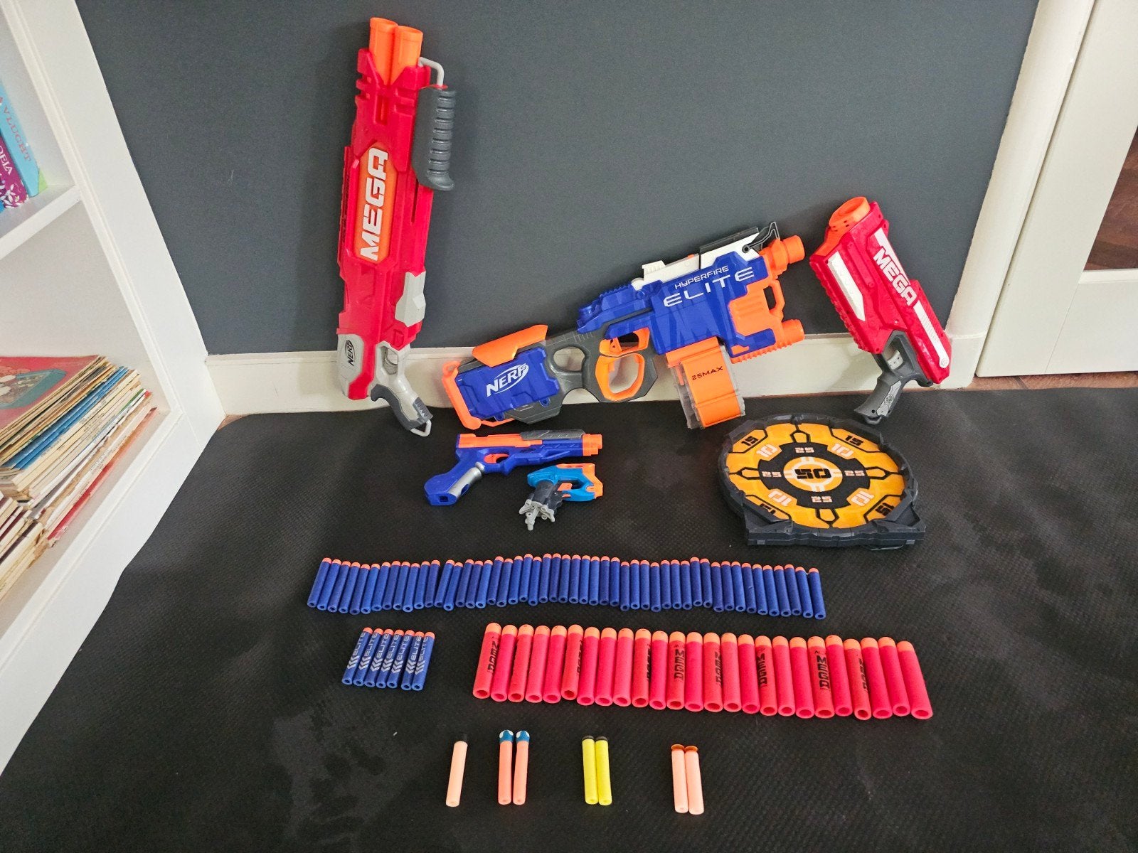 Nerf Gun Collectie in perfecte staat met Target en Darts, Ophalen of Verzenden, Zo goed als nieuw