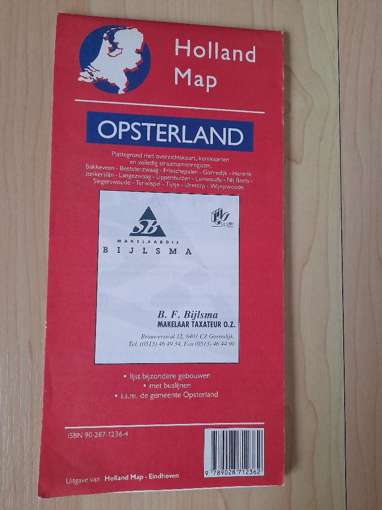 HOLLAND MAP OPSTERLAND, Boeken, Ophalen of Verzenden, Gelezen, Overige onderwerpen