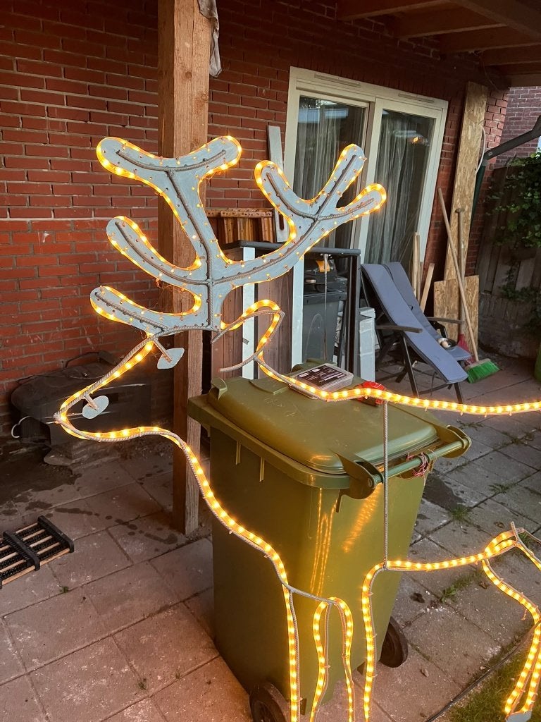 Lichtgevend hert – kerstdecoratie, Diversen, Ophalen, Gebruikt