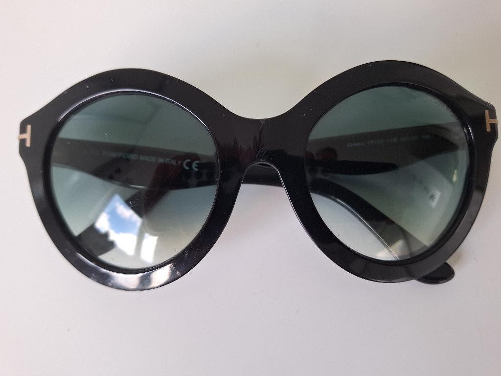 Tm Ford zonnebril voor dames met brillenkoker, Overige merken, Gebruikt, Zonnebril, Zwart