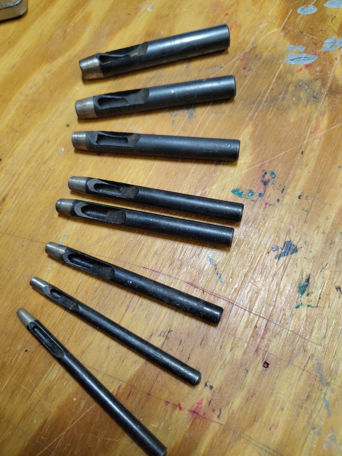 Set van 8 holpijpen voor leer en andere materialen, Doe-het-zelf en Verbouw, Gereedschap | Handgereedschap, Ophalen of Verzenden
