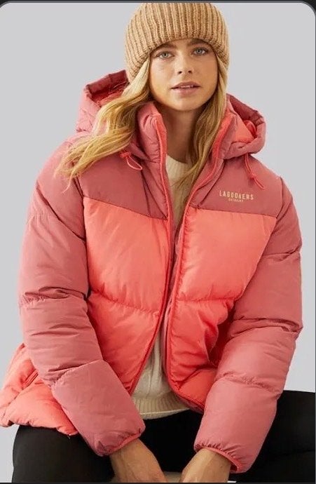 Lagooners Puffer Jacket - Roze/Rood, Kleding | Dames, Jassen | Winter, Ophalen of Verzenden, Zo goed als nieuw, Maat 38/40 (M)
