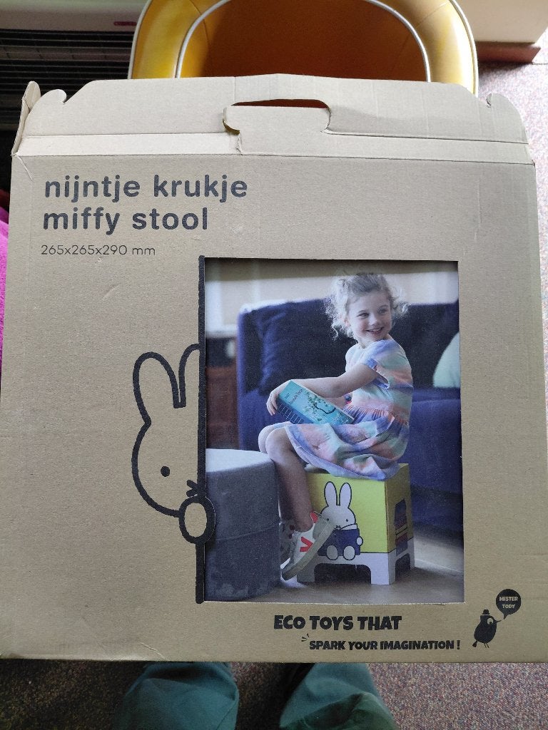 nijntje krukje  miffy stool 265x265x290 mm  2 stuks, Nijntje, Ophalen of Verzenden, Zo goed als nieuw, Konijn