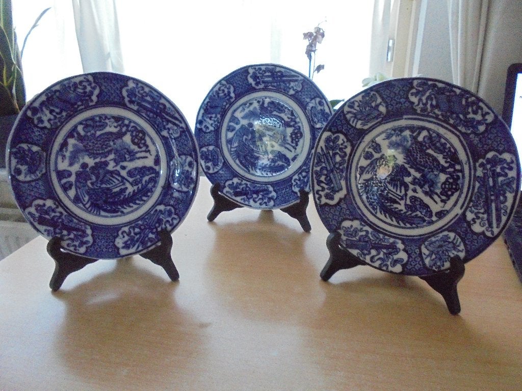 Petrus Regout BIMA borden, set van 3. Porselein borden. Gaaf, Antiek en Kunst, Ophalen of Verzenden