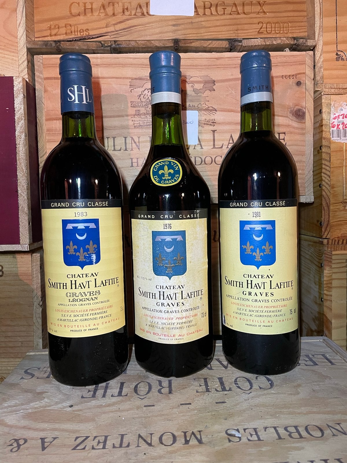 Château Smith Haut Lafitte Graves 1976 - Rode Wijn, Ophalen of Verzenden, Zo goed als nieuw, Frankrijk, Rode wijn