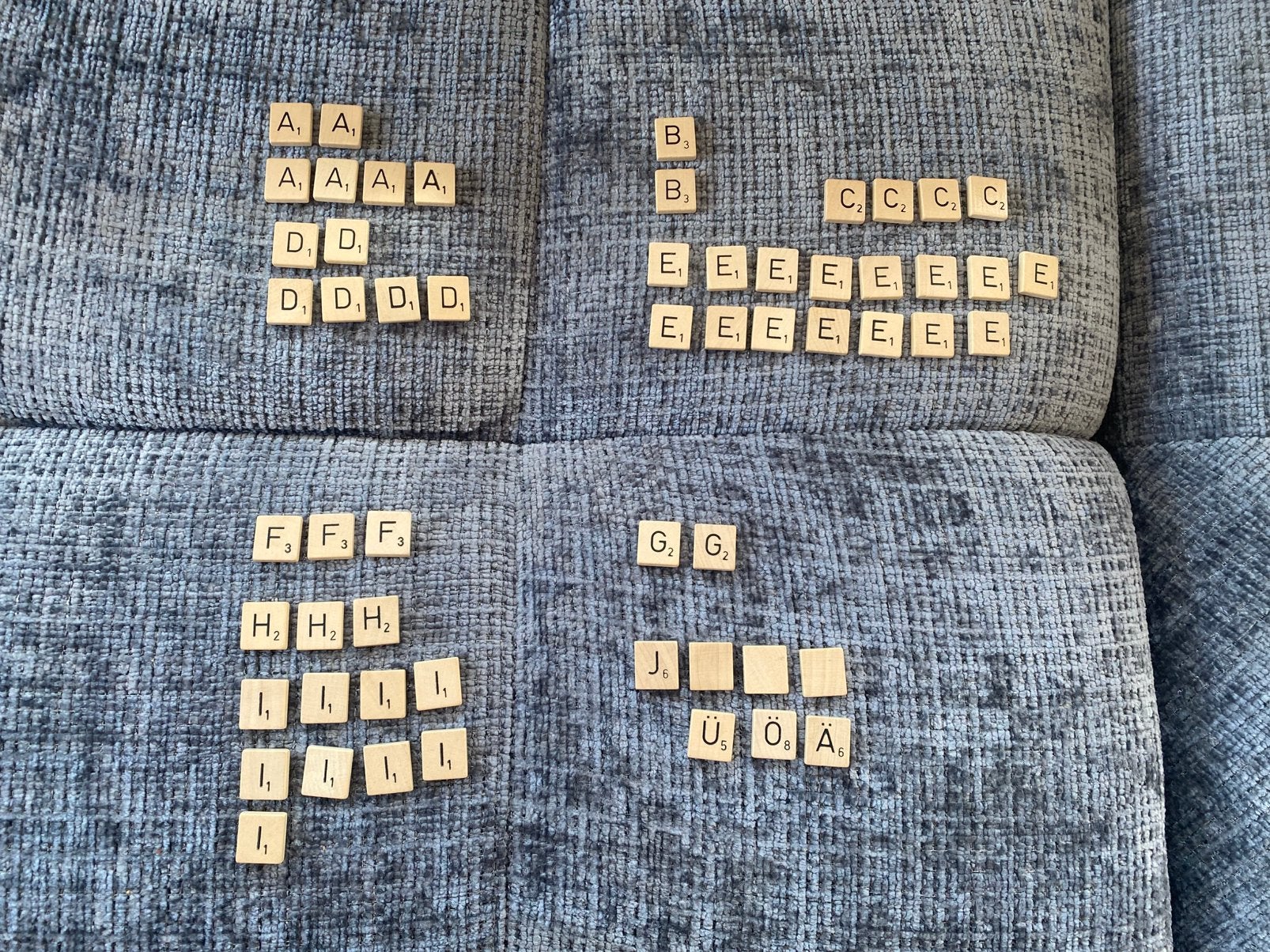 Scrabble letters, hout, ook Duitse letters, Ophalen of Verzenden, Zo goed als nieuw