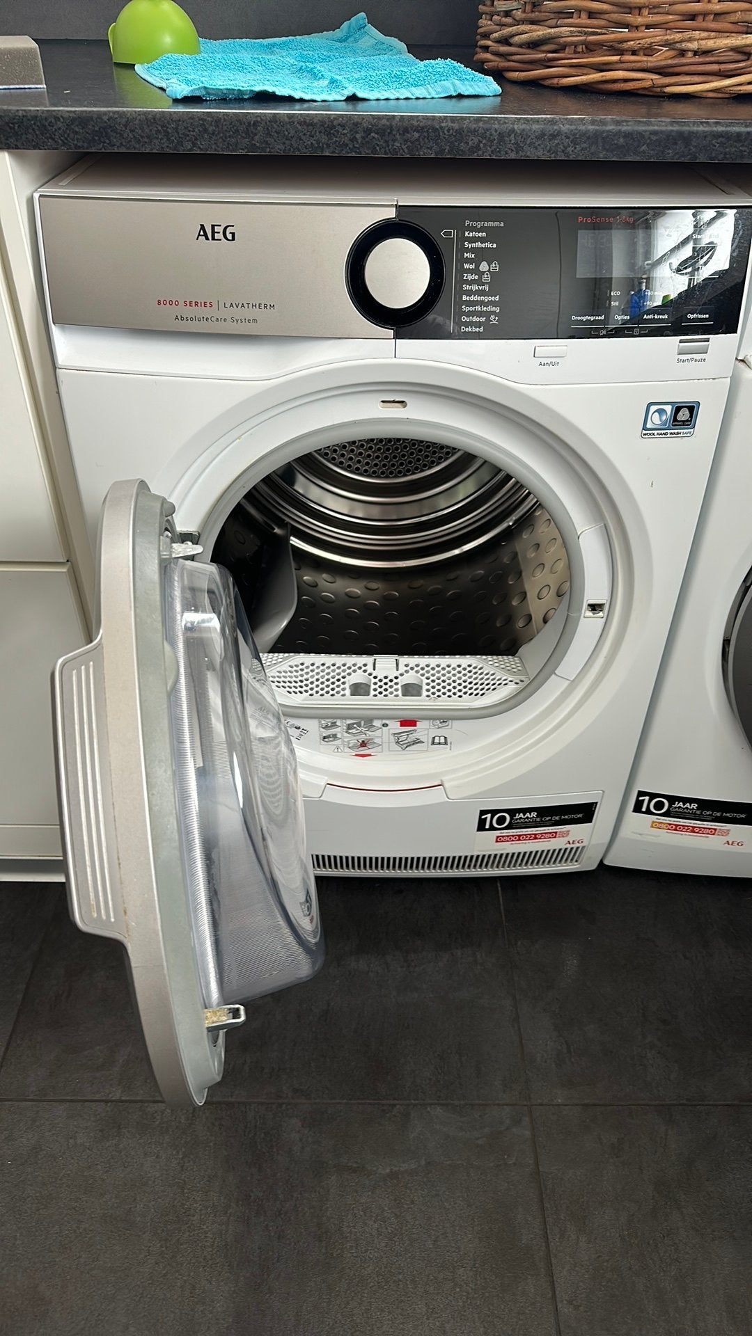 AEG Droger KAPOT, Witgoed en Apparatuur, Ophalen, Zo goed als nieuw, Condens, 85 tot 90 cm
