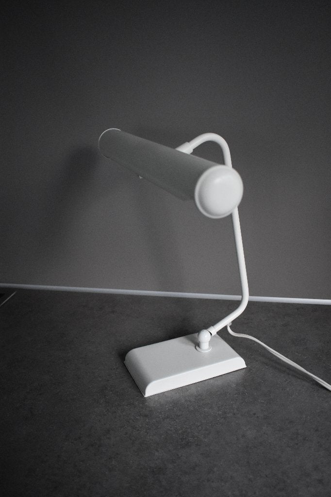 Bureaulamp notaris bankeniers lamp vintage retro design wit, Bureaulamp, Wit, Metaal, Design