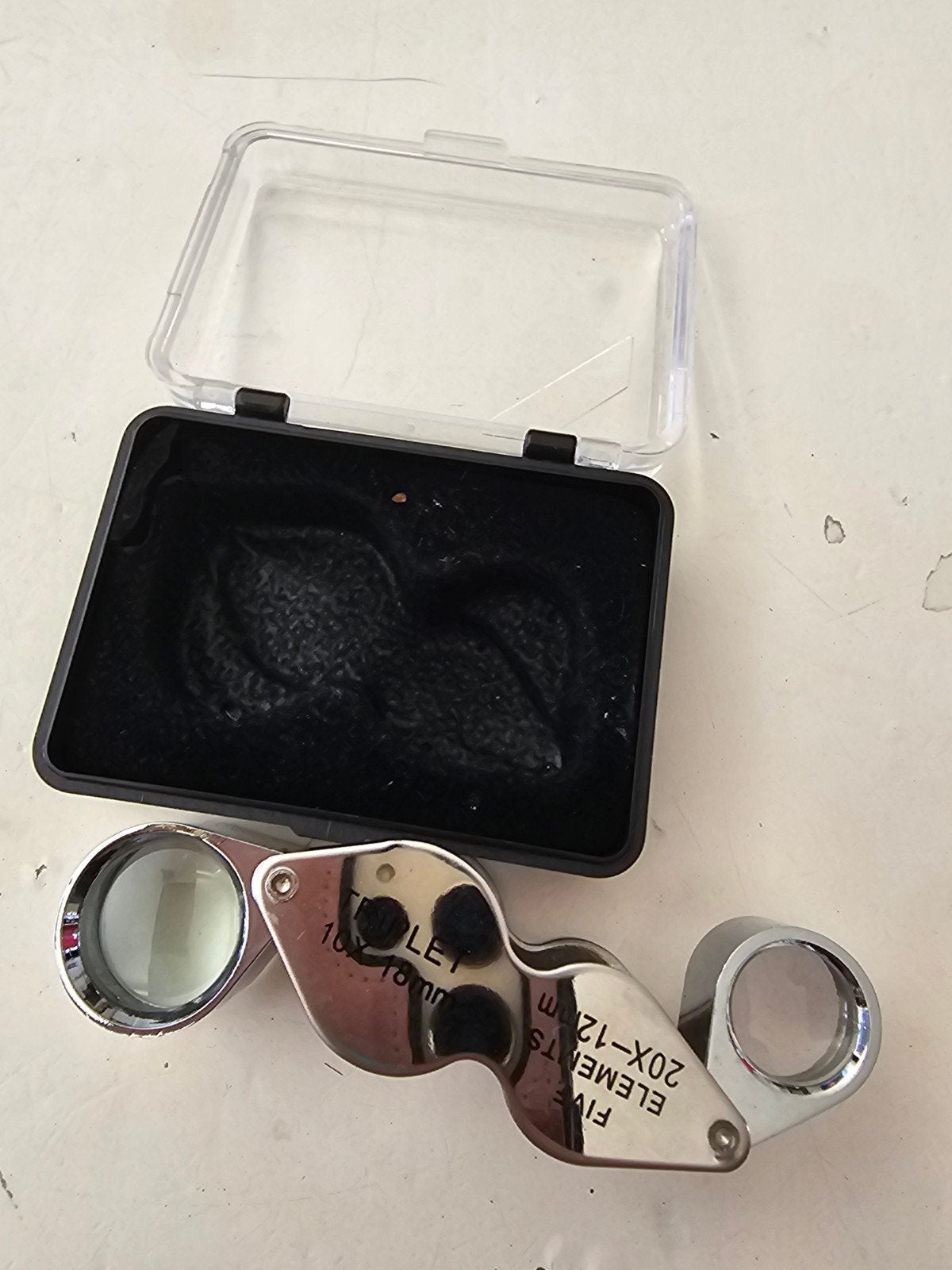 Juweliersloep 10x-18mm en 20x-12mm met opbergdoosje, Ophalen of Verzenden